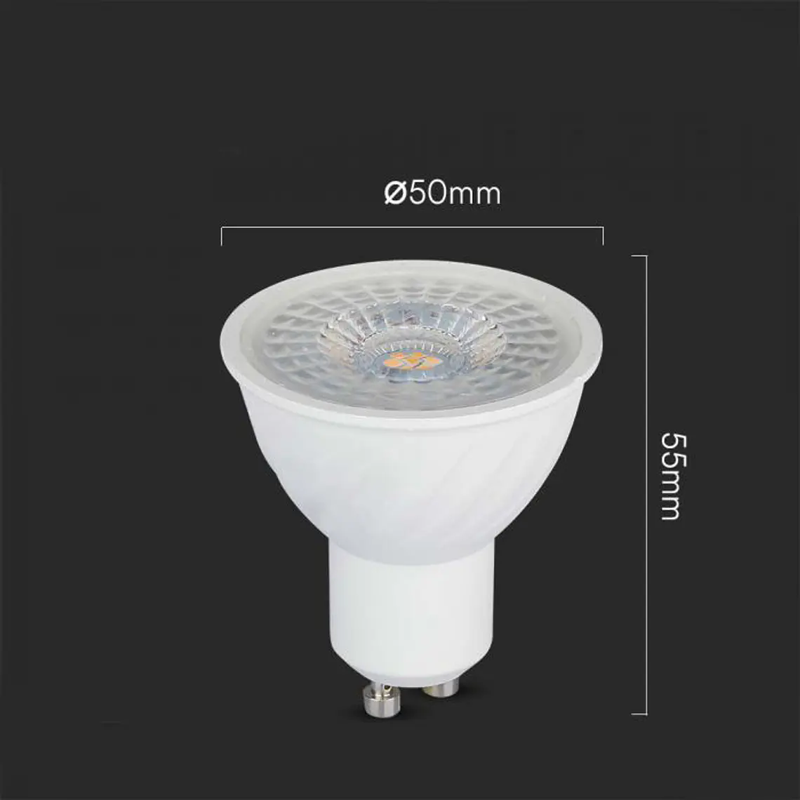 Lâmpada LED SMD Plastic Chip Samsung 6W 6500K GU10 38° V-TAC 4