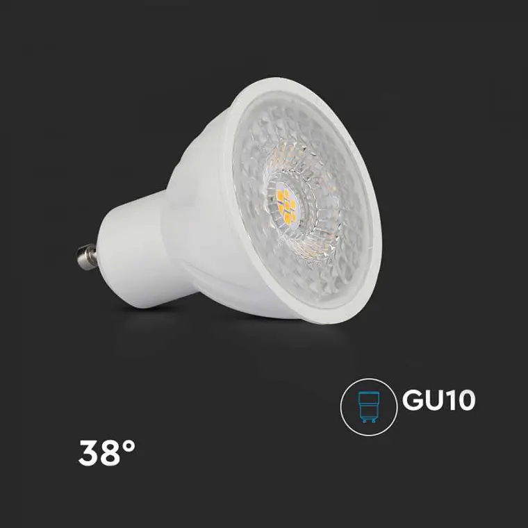 Lâmpada LED SMD Plastic Chip Samsung 6W 6500K GU10 38° V-TAC 5