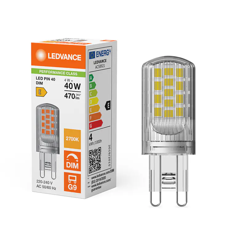 Lâmpada LED PIN 40 DIM P 4W 827 G9 300° Clear Ledvance 3