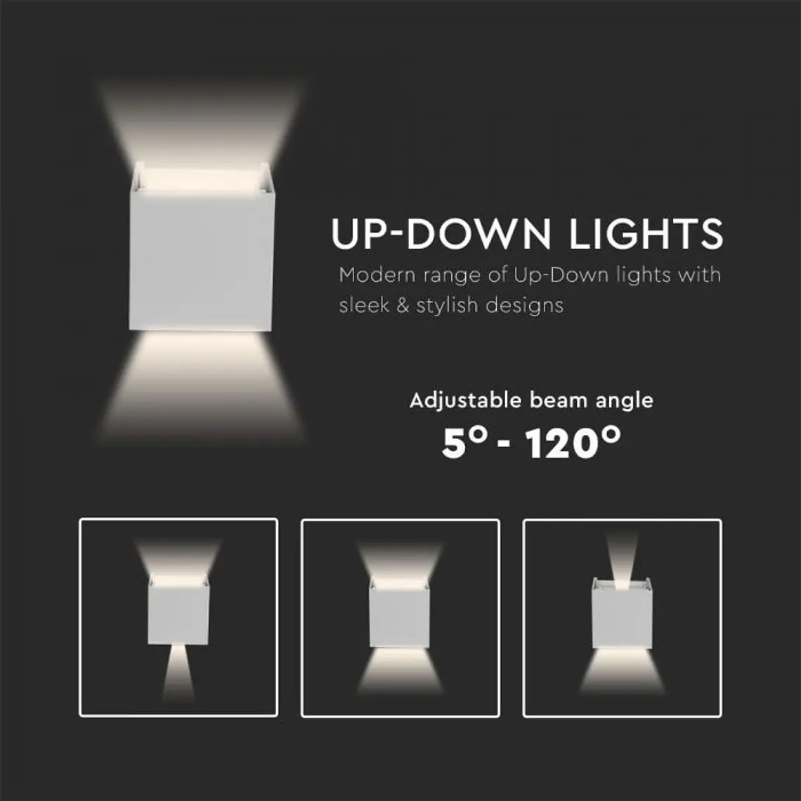 Aplique de parede Bridgelux 5W c/chip SMD Branco V-TAC 7