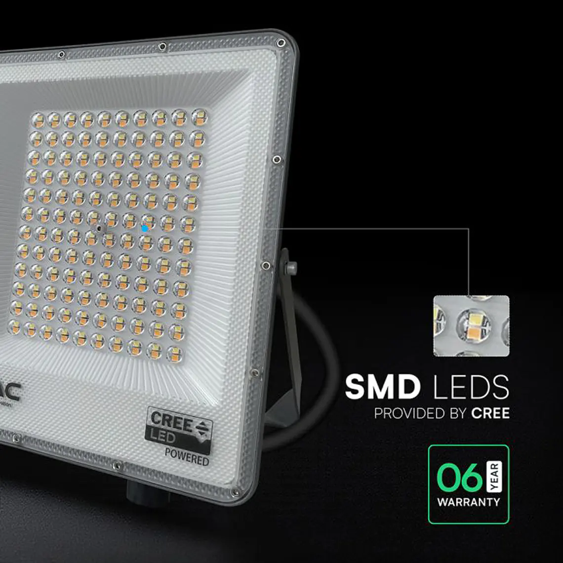 Projetor 100W LED Chip CREE CCT 3IN1 V-TAC 6