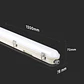 Armadura estanque 36W LED WP 120CM Samsung Chip Milky cover+SS clips 4000K V-TAC - Thumbnail 5
