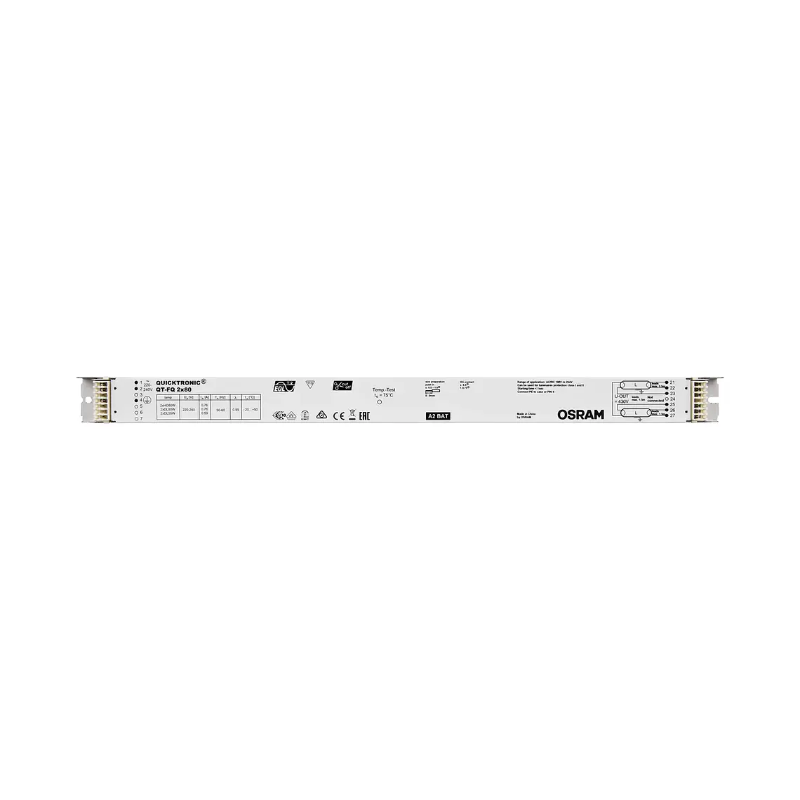 Balastro QT-FQ 2X80 220-240V Osram 2