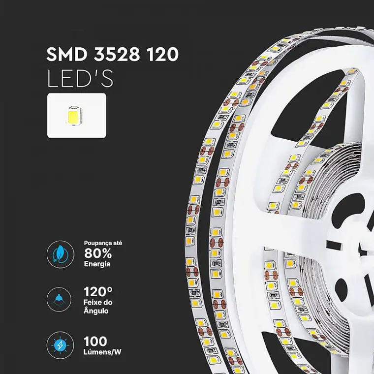 Fita LED 120 8W/M IP20 12V V-TAC 3