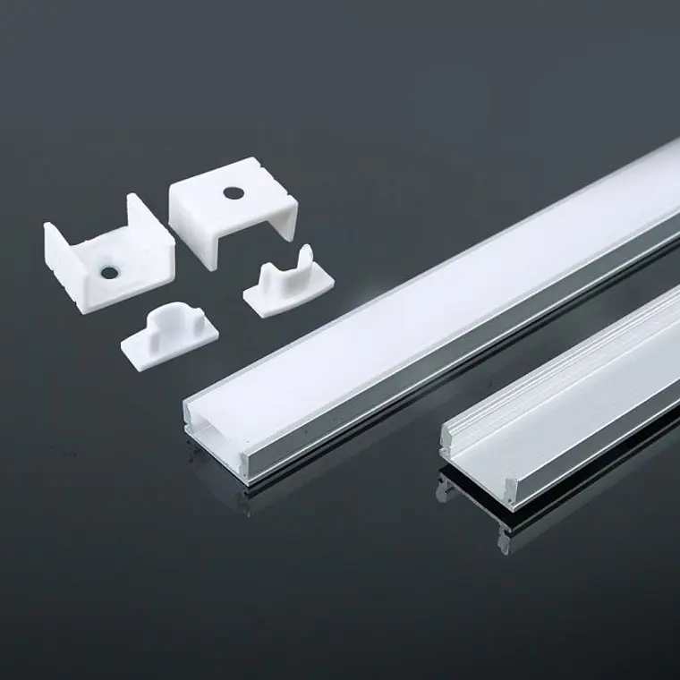 Perfil com Kit para Fita LED 8113 2000X17.4X7MM Prata V-TAC 1