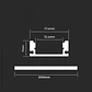Perfil com Kit para Fita LED 8113 2000X17.4X7MM Prata V-TAC - Thumbnail 2