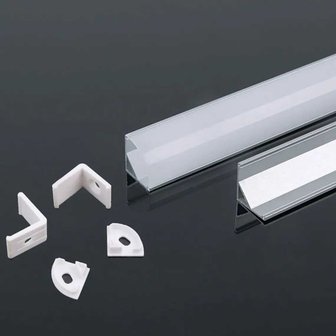 Perfil com Kit para Fita LED 8109 2000X15.8X15.8MM Prata V-TAC 1