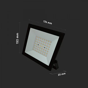 Projetor 50W LED 4000K Corpo Preto V-TAC