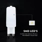Lâmpada LED Plastic 2.2W G9 3000K V-TAC - Thumbnail 3