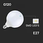 Lâmpada LED Plastic Chip Samsung 18W G120 6500K E27 V-TAC - Thumbnail 3