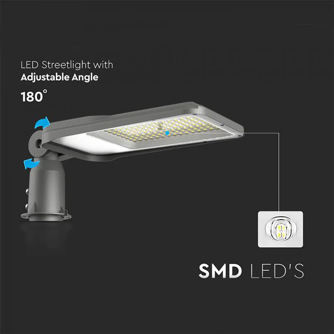 Luminária de Iluminação Pública 100W LED Chip Samsung 4000K V-TAC 3