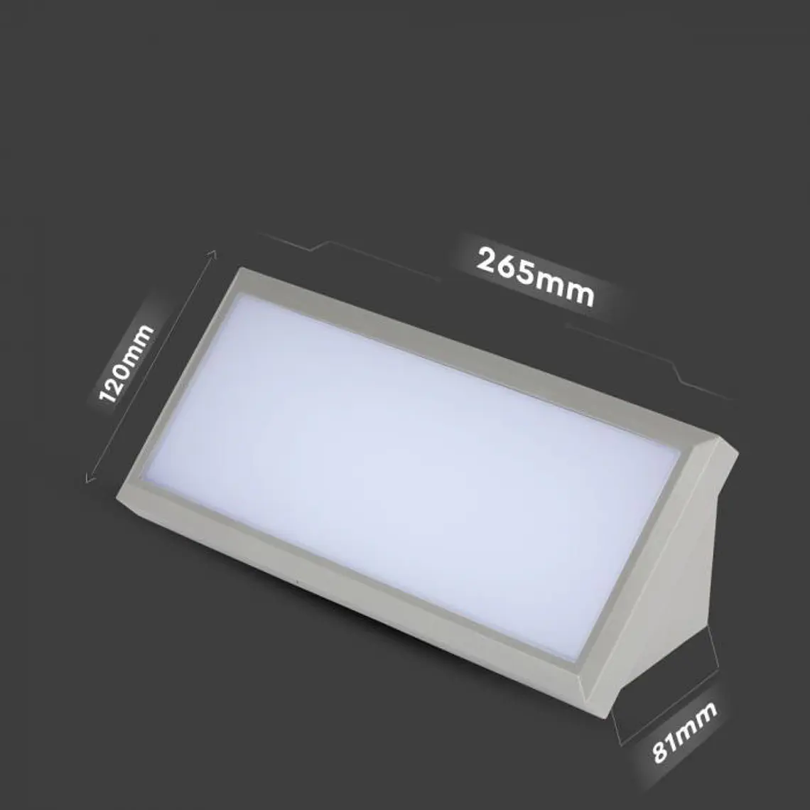 Aplique LED 12W LED Soft Light Medium Corpo Cinzento 6400K V-TAC 4