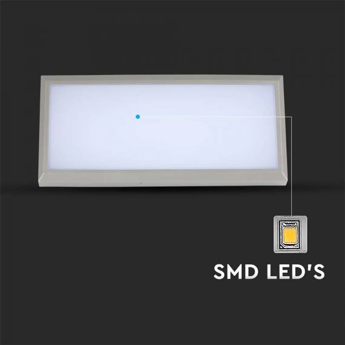 Aplique LED 12W LED Soft Light Medium Corpo Cinzento 6400K V-TAC 5