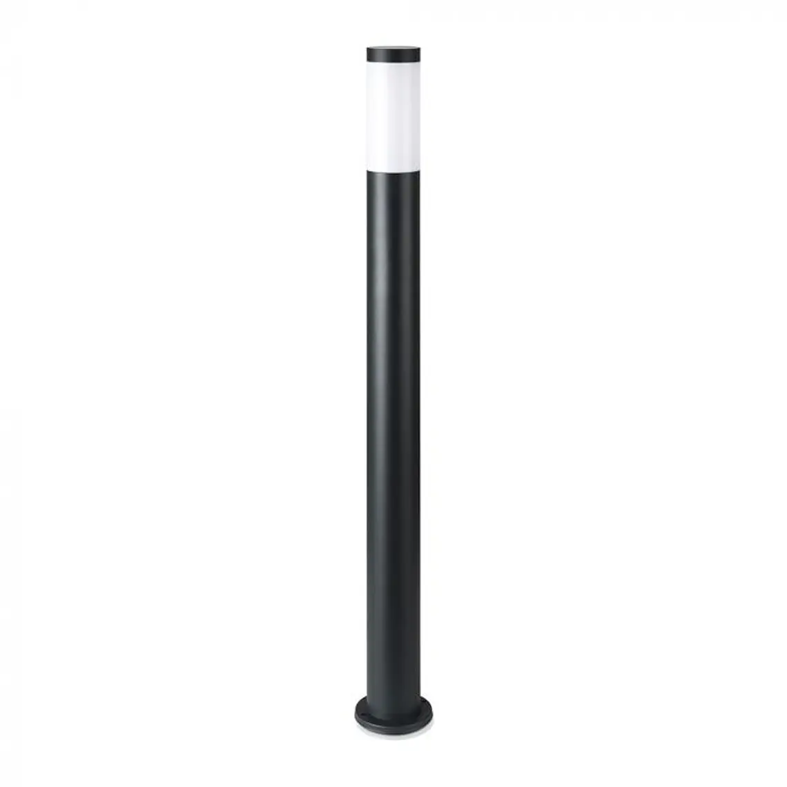 Baliza c/lâmpada (E27) 1100mm IP44 aço inoxidável preta V-TAC 1