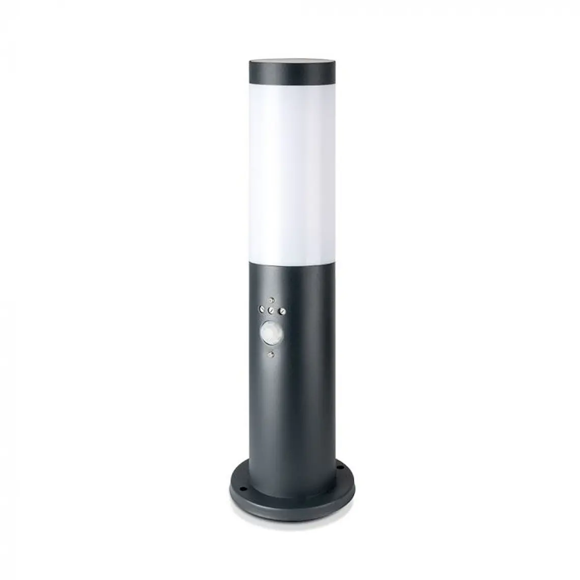 Baliza com lâmpada (E27) e sensor PIR 450mm aço inoxidável IP44 cinza V-TAC 1