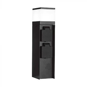 Coluna jardim c/lâmpada e 2 tomadas IP44 V-TAC