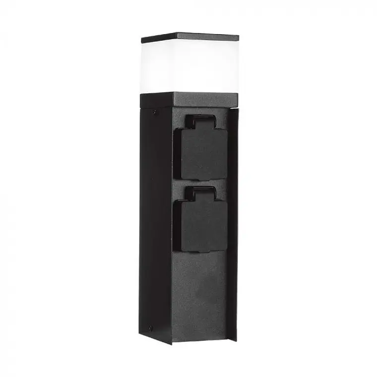 Coluna jardim c/lâmpada e 2 tomadas IP44 V-TAC 1