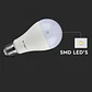 Lâmpada LED Plastic Chip Samsung 15W A65 E27 V-TAC - Thumbnail 4