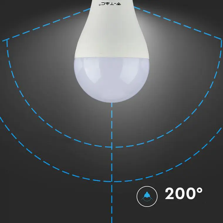Lâmpada LED Plastic Chip Samsung 17W A65 E27 V-TAC 3
