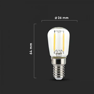 Lâmpada LED de filamento 2W 3000K E14 V-TAC