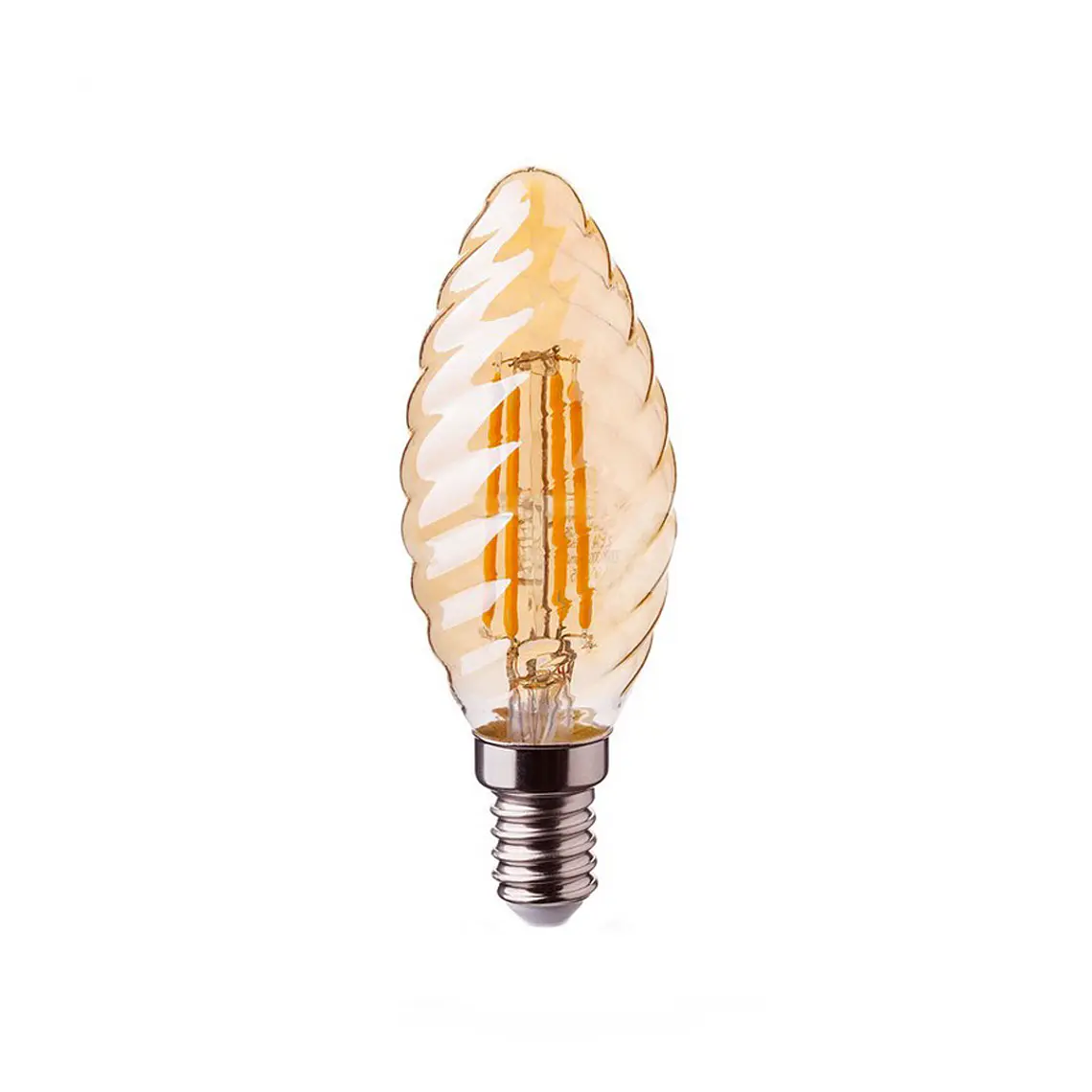 Lâmpada LED vela de filamento 4W 2200K E14 âmbar V-TAC 1