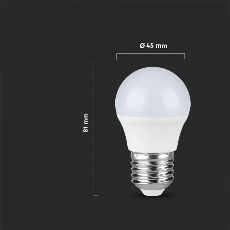 Lâmpada LED Plastic 5.5W G45 E27 V-TAC 2