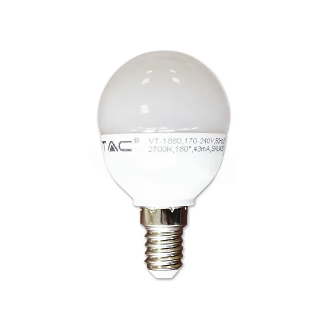 Lâmpada LED 6W 6400K E14 P45 V-TAC 1