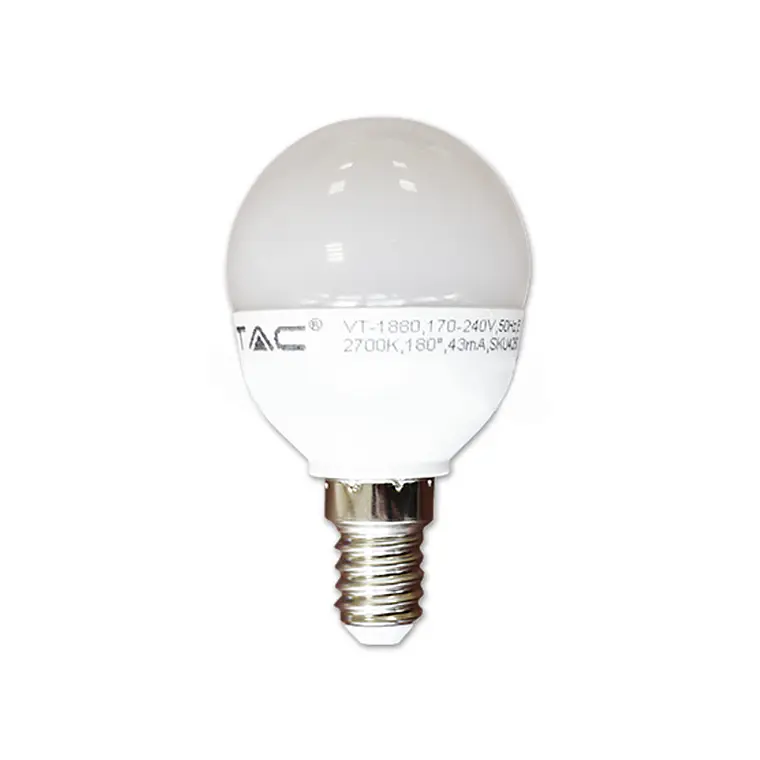 Lâmpada LED 6W 6400K E14 P45 V-TAC 1