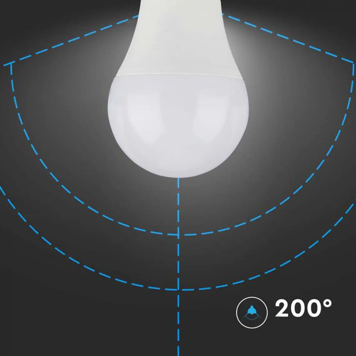 Lâmpada LED Plastic 10.5W A60 E27 V-TAC 4