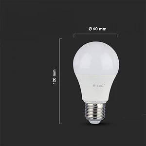 Lâmpada LED Plastic 11W A60 3000K E27 V-TAC