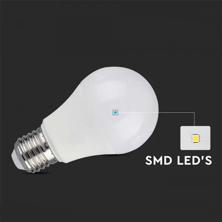 Lâmpada LED Plastic 10.5W A60 E27 V-TAC 5