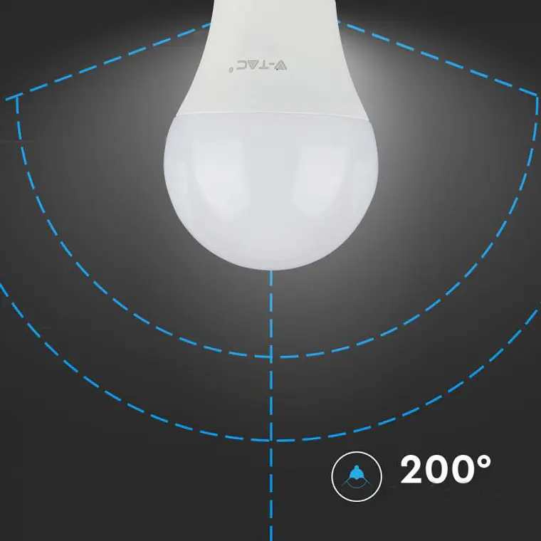 Lâmpada LED Plastic 11W A60 3000K E27 V-TAC 3