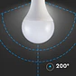 Lâmpada LED Plastic 18W A80 Chip Samsung E27 V-TAC - Thumbnail 4