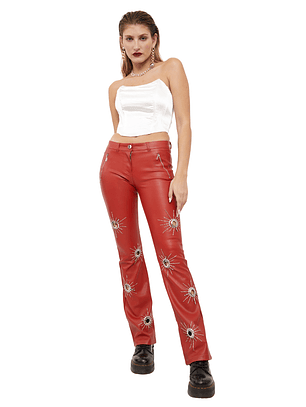 Pantalón efecto cuero 