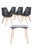 Comedor Cuadrado Melamina 4 Sillas Tulip – Mesa 80x80cm - Miniatura 4