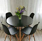 Comedor Redondo Melamina 4 Sillas Eames – Mesa 80cm - Miniatura 2