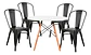 Comedor Redondo MDF 4 Sillas Tolix – Mesa 100cm - Miniatura 2