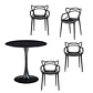 Mesa Tulip Redonda +4 Sillas Masters polipropileno – Comedor 100cm - Miniatura 3