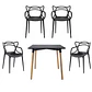 Mesa Cuadrada eames MDF + 4 Sillas Masters polipropileno- comedor 80cm - Miniatura 2