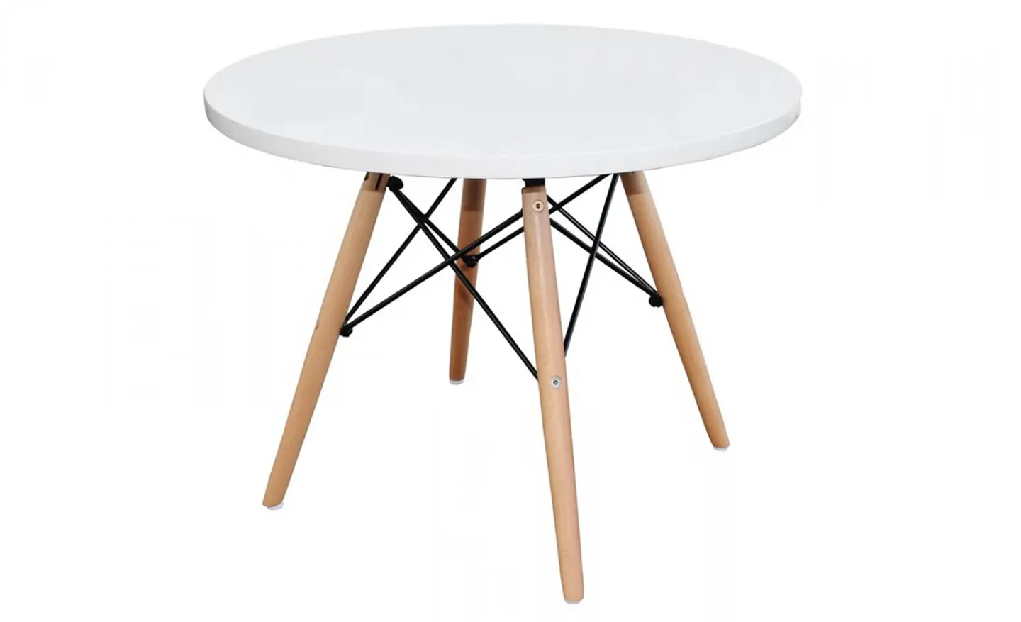 Mesa centro Kids 60cm MDF y Madera Blanca 2