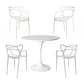 Mesa Tulip Redonda +4 Sillas Masters polipropileno – Comedor 100cm - Miniatura 4