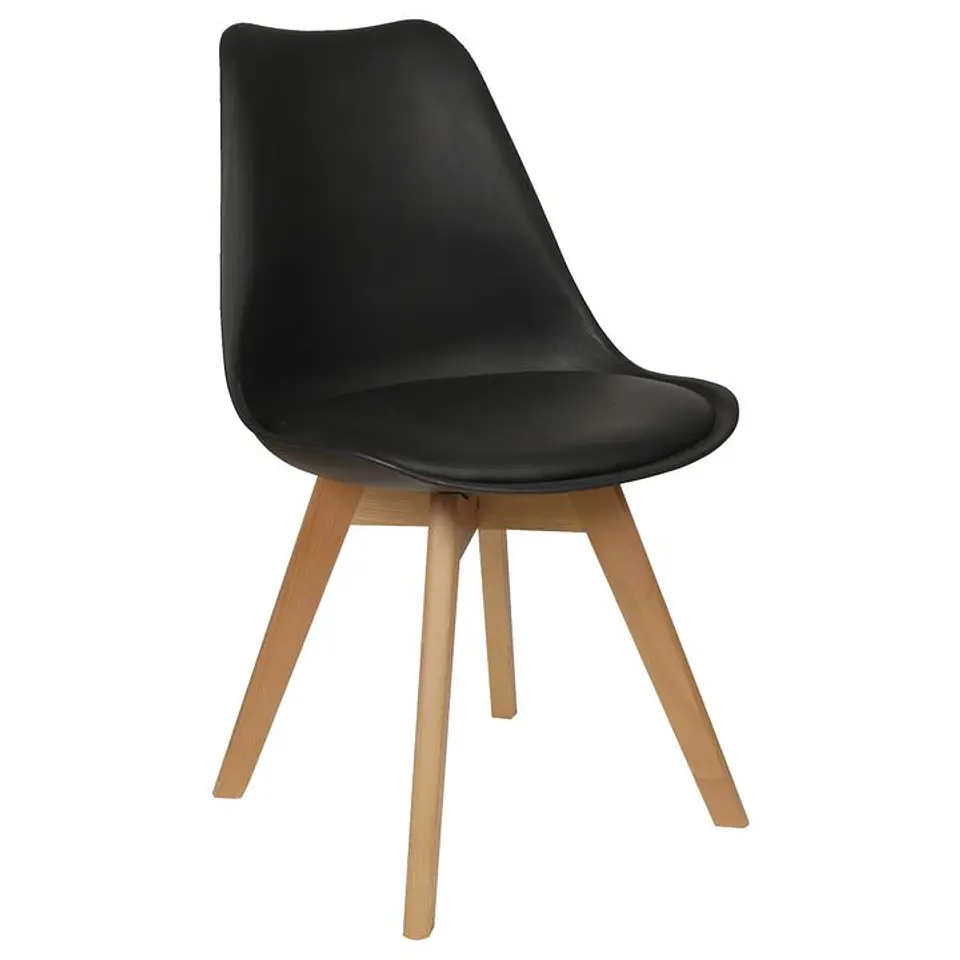 Sillas Tulip con Cojin y Patas de Madera 11