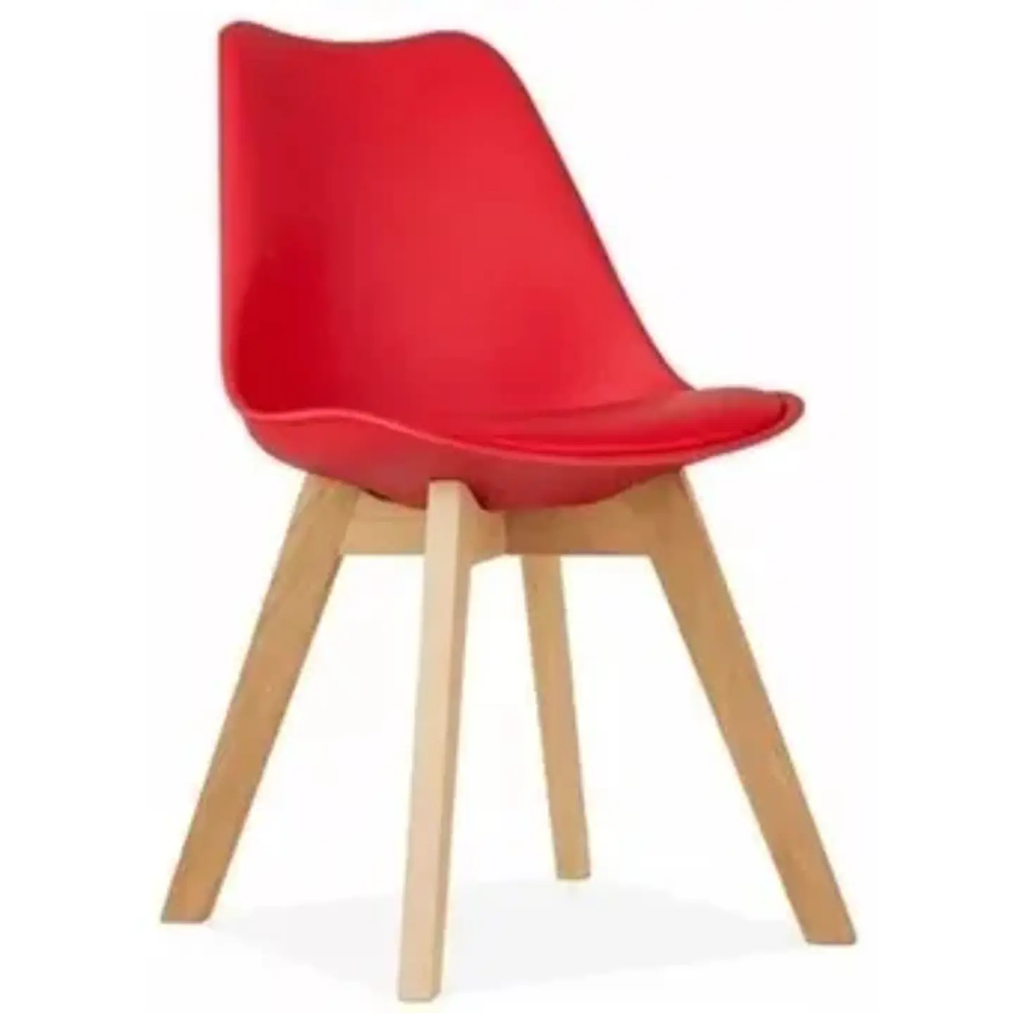Sillas Tulip con Cojin y Patas de Madera 5