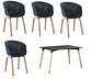 Comedor Rectangular Melamina 4 Sillas Eames – Mesa 130x80cm - Miniatura 1