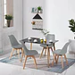 Mesa Rectangular Eames MDF + 4 Sillas Tulip Polipropileno con cojin- comedor - Miniatura 17