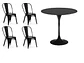 Mesa redonda tulip MDF + 4 sillas tolix metal- comedor terraza - Miniatura 4