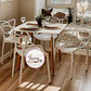 Mesa Cuadrada eames MDF + 4 Sillas Masters polipropileno- comedor 80cm - Miniatura 1