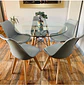 Comedor Redondo Vidrio 4 Sillas Tulip – Mesa 100cm - Miniatura 4