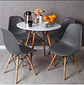 Comedor Redondo Melamina 4 Sillas Eames – Mesa 80cm - Miniatura 6