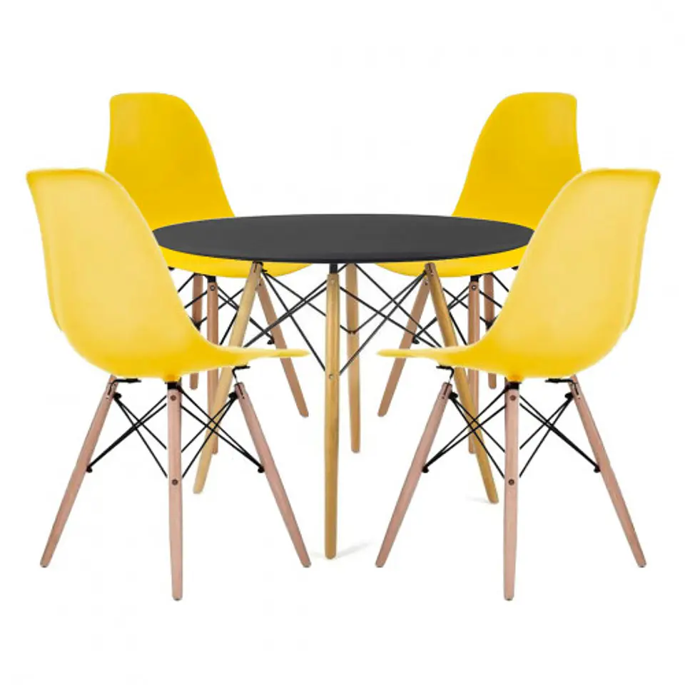 Comedor Redondo Melamina 4 Sillas Eames – Mesa 80cm 9